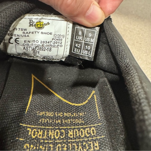 Dr. Martens Maltby Black Unisex Safety Work Shoe L 10 M9 - Picture 3 of 12